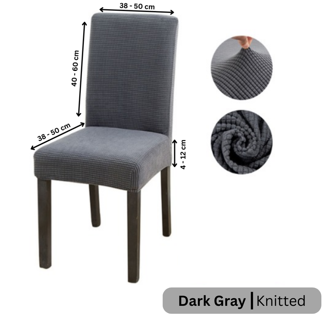 Chair Cover Jackie Dark Gray